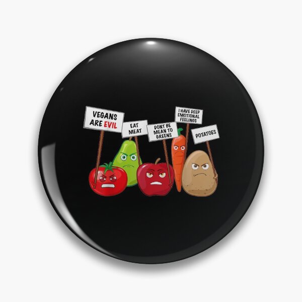 Item preview, Funny Vegan - Vegetables & Fruits Protesting Against Vegans designed and sold by JoyceBoutique.