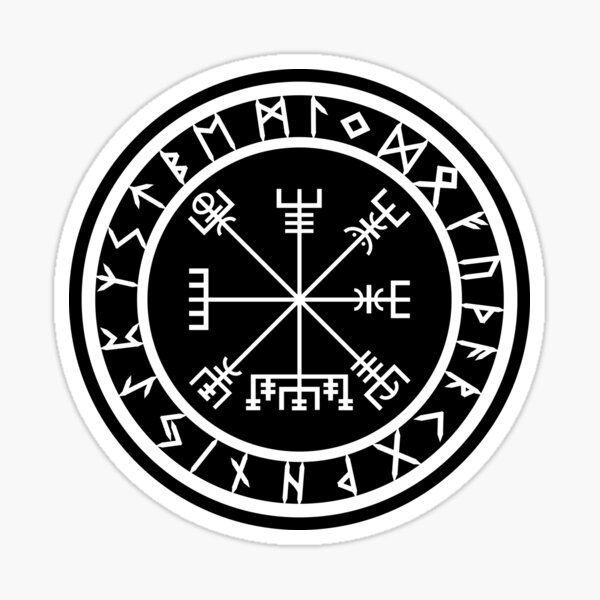 Vegvisir /// Rune Circle (Variant II) Sticker
