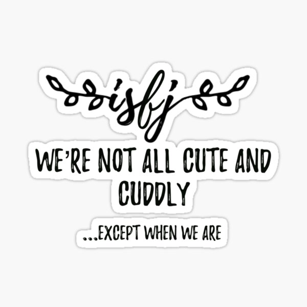 ISFJ Boy/girl B/W 4x6 Thermal Sticker Kawaii 