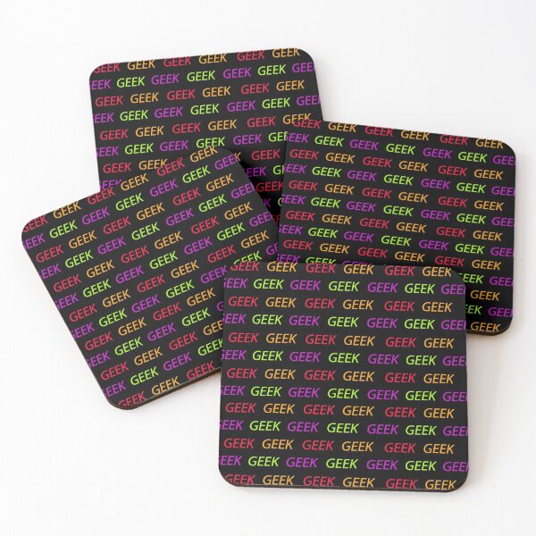 Item preview, Multicolored Geek Pattern Black Background designed and sold by Stéphane  Thirion.