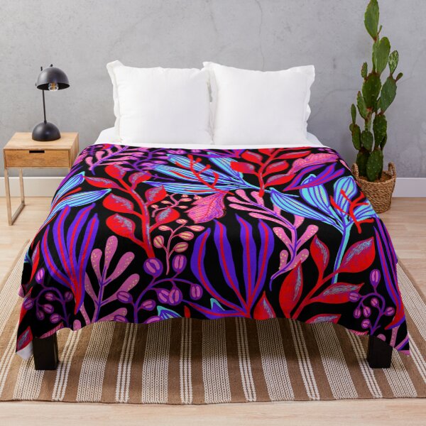 Item preview, Colorful tropical leaves and plants on dark designed and sold by Giree07.