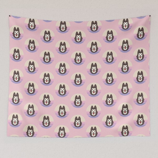 Item preview, Sunset Walk with my Siberian Husky designed and sold by PosterpartyCo.