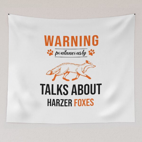 Item preview, WARNING SPONTANEOUSLY TALKS ABOUT HARZER FOXES BLACK designed and sold by keemo2o.
