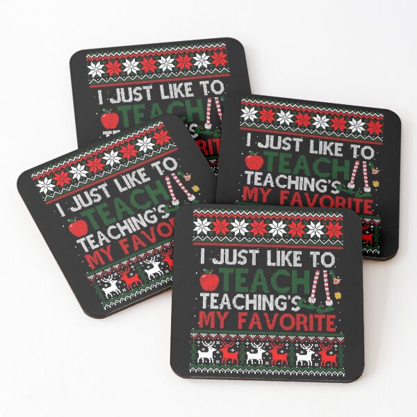 Item preview, I Just Like To Teach Teaching Is My Favorite Christmas Ugly designed and sold by nutallrosario.
