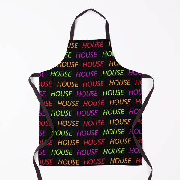 Item preview, House pattern multicolored music type black background designed and sold by Stéphane Thirion.
