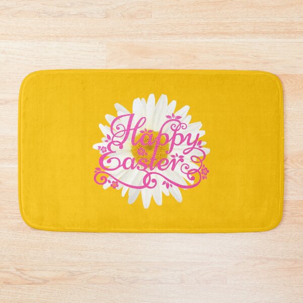 Item preview, Happy Easter Daisy (Pink on Yellow) designed and sold by PawsitiveMum.