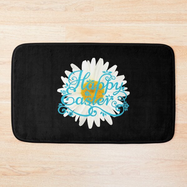 Item preview, Happy Easter Daisy (Blue on Black) designed and sold by PawsitiveMum.