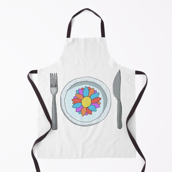 Item preview, Flowered Plate, Fork And Knife - Colorful designed and sold by Chubuter.
