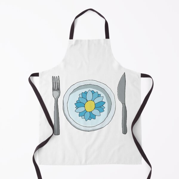 Item preview, Flowered Plate, Fork And Knife - Blue designed and sold by Chubuter.