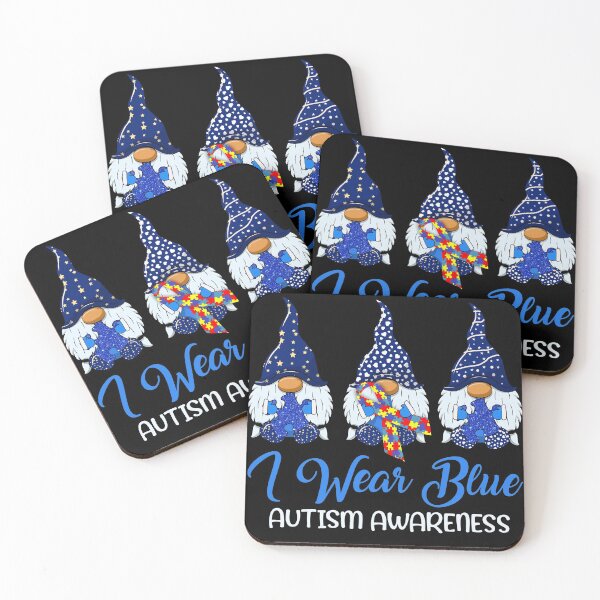 Item preview, Three Gnomes Holding Blue Puzzle Autism Awareness  designed and sold by Realme9876.