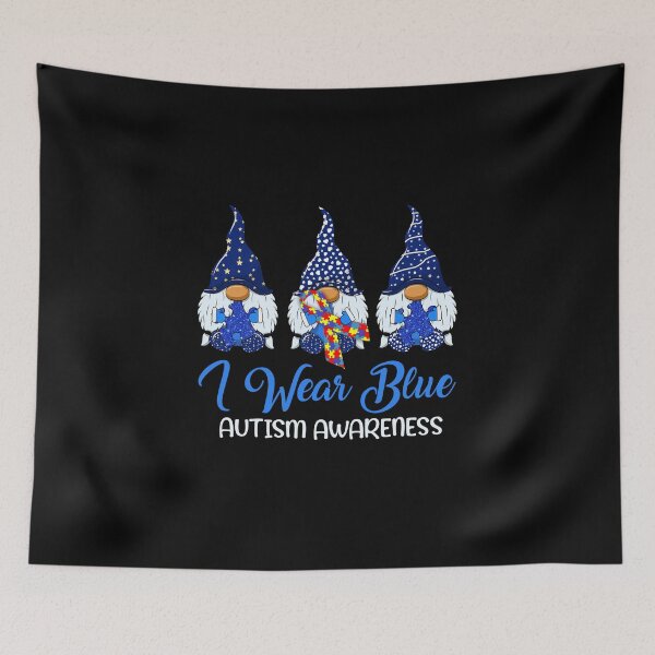 Item preview, Three Gnomes Holding Blue Puzzle Autism Awareness designed and sold by Realme9876.