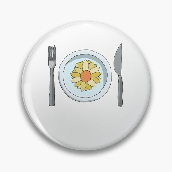 Item preview, Flowered Plate, Fork And Knife - Yellow designed and sold by Chubuter.