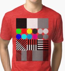 Extreme tone test pattern with colour Tri-blend T-Shirt