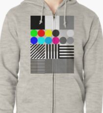 Extreme tone test pattern with colour Zipped Hoodie