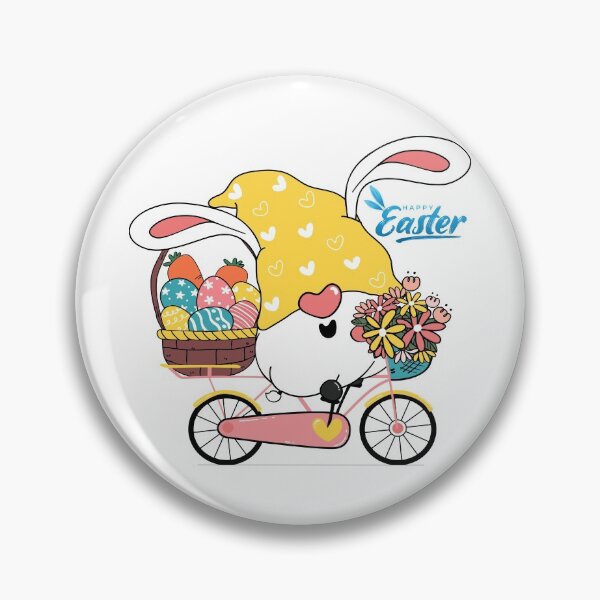 Item preview, Cute bunny gnome easter on easter egg bike  designed and sold by taogiauco.