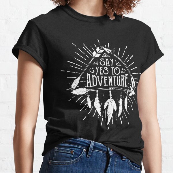 Adventure wanderlust, outdoor gift for men, mountain adventure, mens camping, camp lover, family vacation, hiking gifts, gift for campers Classic T-Shirt