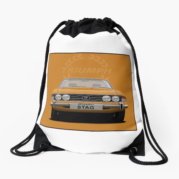 Aperçu de l'œuvre Triumph Stag V8 Topaz Orange Classic Car Impression artistique créée et vendue par Hamilton illustrations.