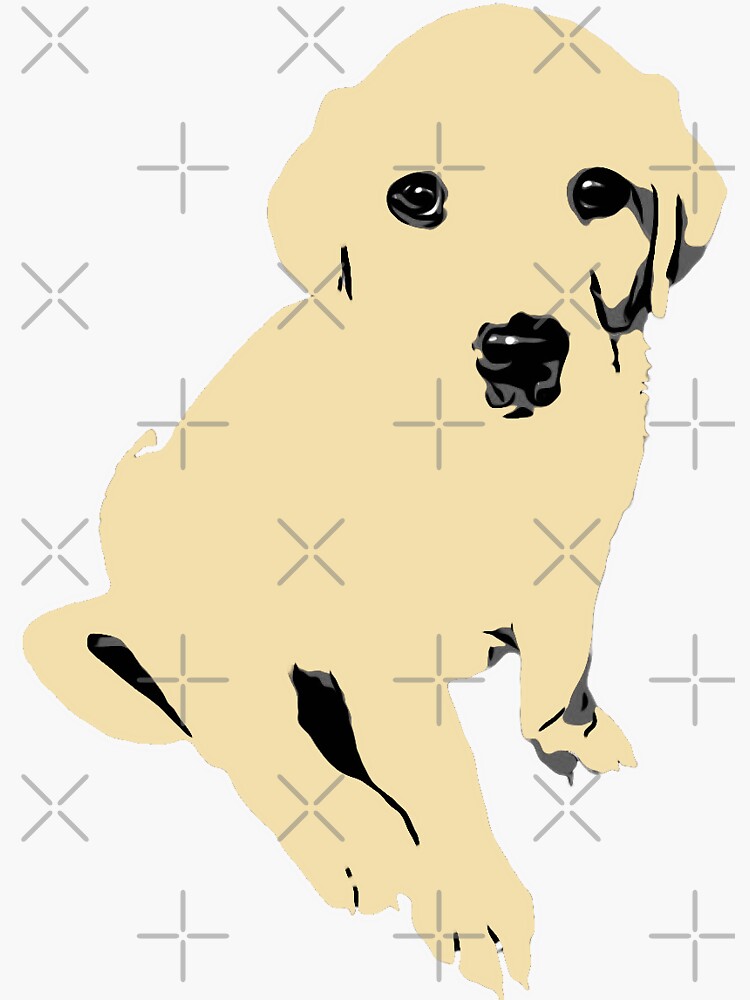 "Yellow Lab Puppy" Sticker for Sale by blt1000 | Redbubble