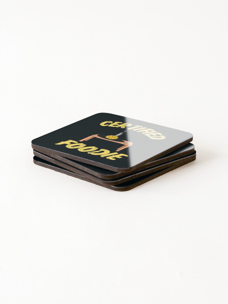 Thumbnail 4 of 5, Coasters (Set of 4), Certified Foodie designed and sold by DesignsofNote.