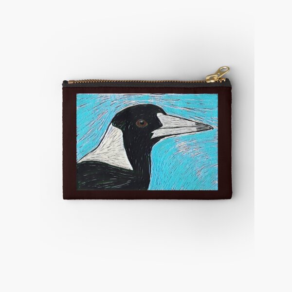 Item preview, Magpie in woodblock style designed and sold by IbuJenArt.