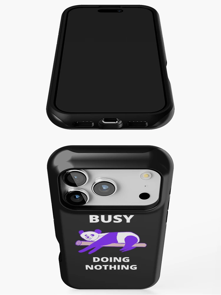 Thumbnail 3 of 4, iPhone Case, Busy Doing Nothing Panda designed and sold by DesignsofNote.