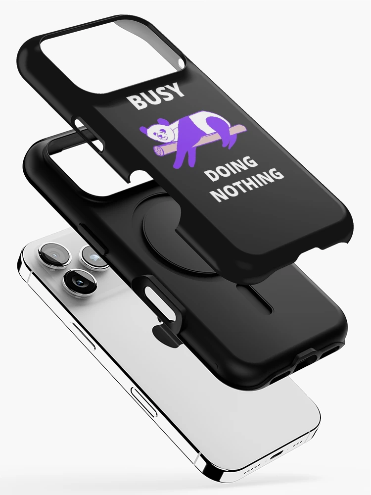 Thumbnail 2 of 4, iPhone Case, Busy Doing Nothing Panda designed and sold by DesignsofNote.