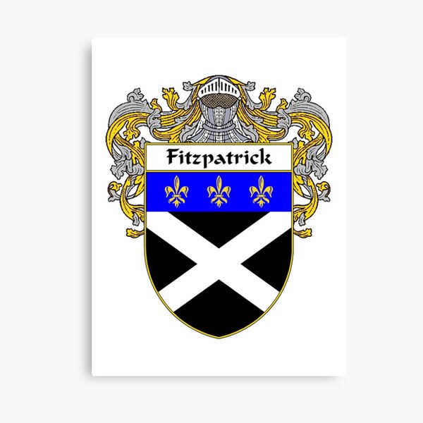 "Fitzpatrick Coat Of Arms/Family Crest" Canvas Print For Sale By ...