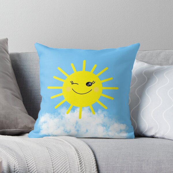 sun wink Throw Pillow