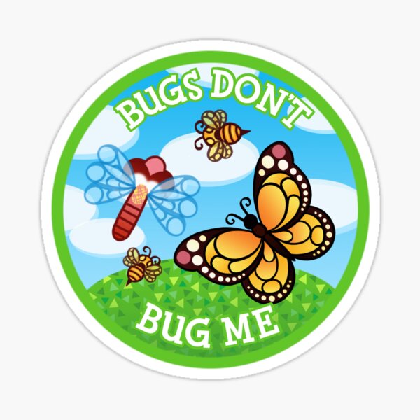 bugs-don-t-bug-me-nook-miles-badge-sticker-by-brandydolldraws-redbubble