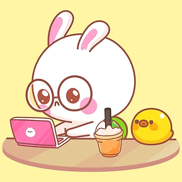 Artwork thumbnail, Cute Rabbit Anime Sticker by EyeDeveloper