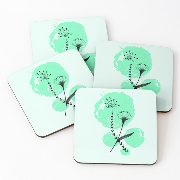 Item preview, Simplistic Mint Flowers designed and sold by Winter Harvey.