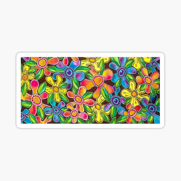 Funky Flowers Sticker