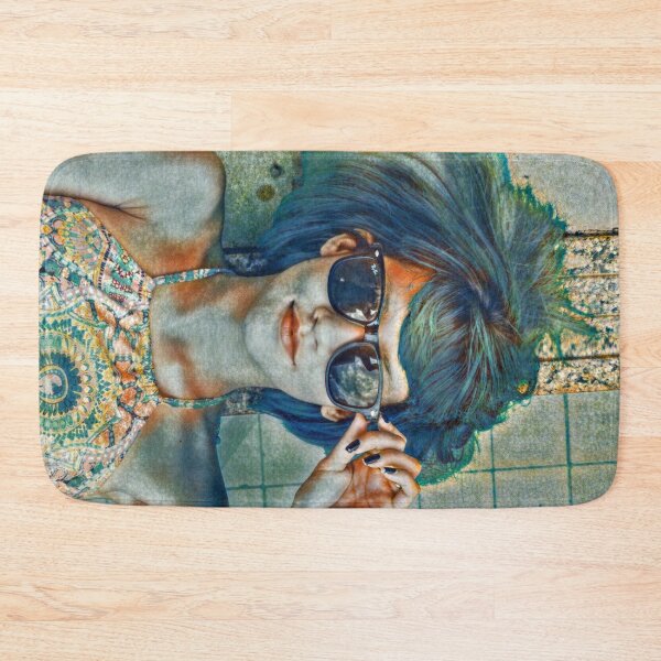 Item preview, Young woman in sunglasses, lies on her back designed and sold by crea-homedesign.
