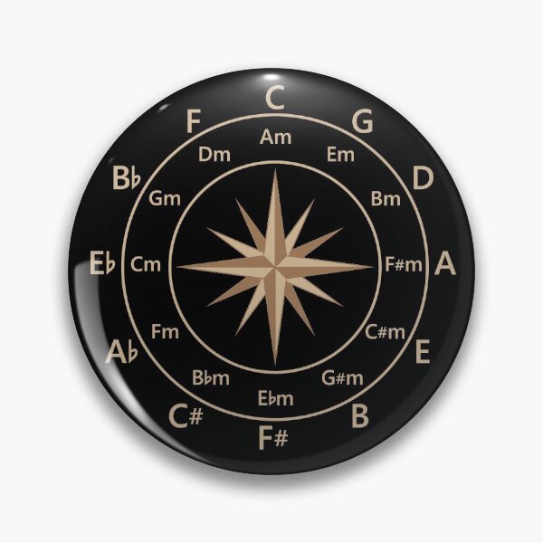 Item preview, Circle of Fifths Compass Style Light Brown designed and sold by nightsworthy.