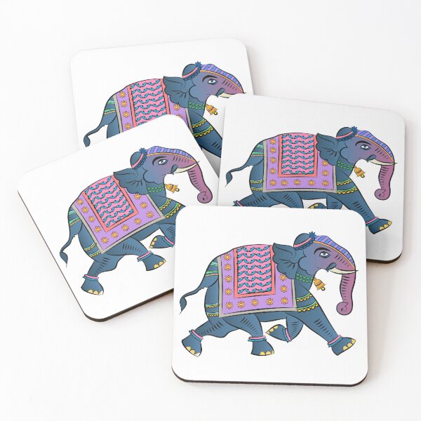 Item preview, Elefante en estilo Pichwai. Arte popular indio. designed and sold by Gurunath Bhadekar.