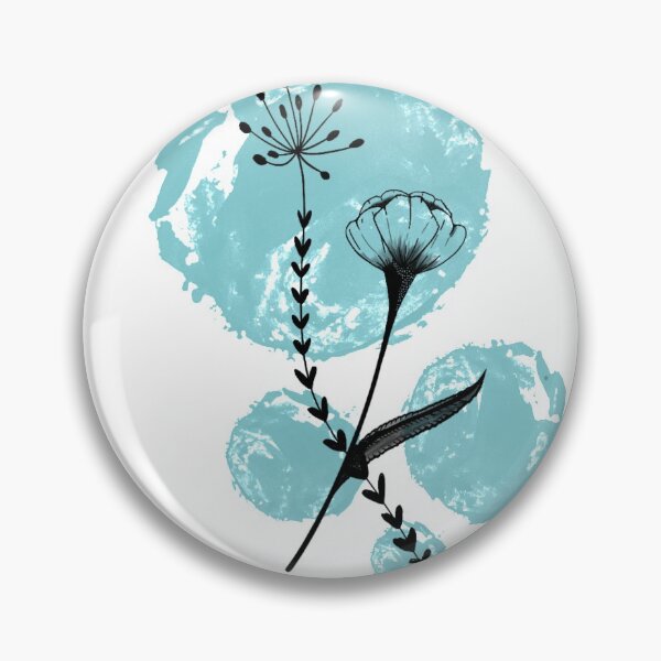 Item preview, Simplistic Aqua Flowers designed and sold by Winter Harvey.
