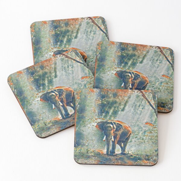 Item preview, adult elephant in the jungle, vintage style designed and sold by crea-homedesign.