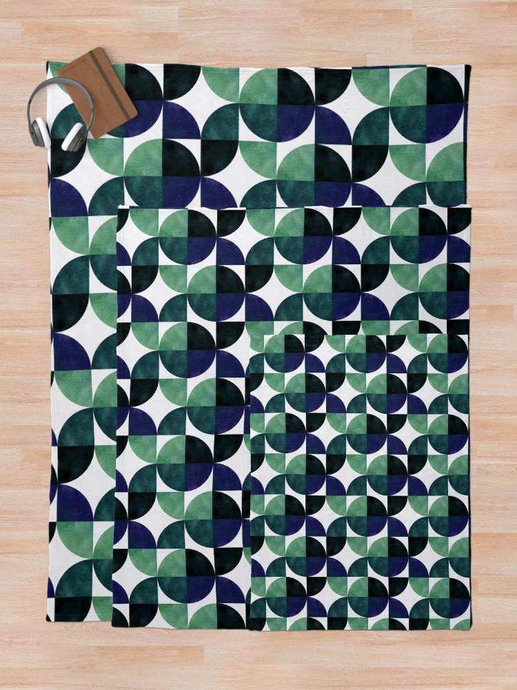 Thumbnail 5 of 6, Throw Blanket, Minimal Blue Pattern designed and sold by DifferentCreate.