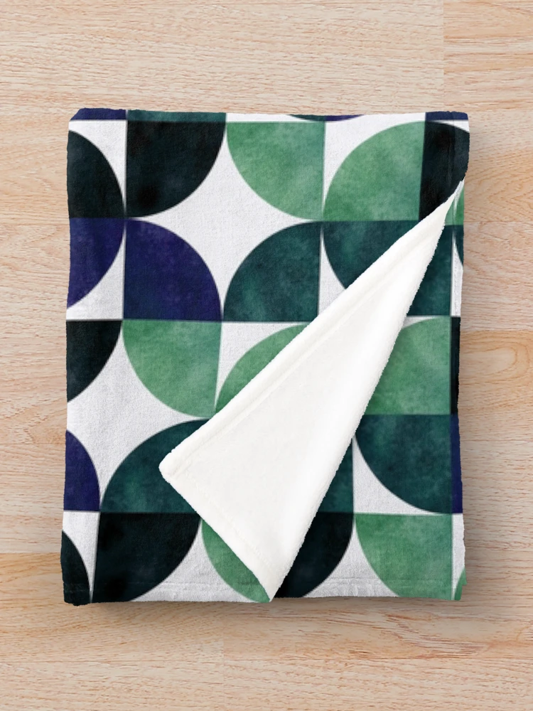 Thumbnail 3 of 6, Throw Blanket, Minimal Blue Pattern designed and sold by DifferentCreate.