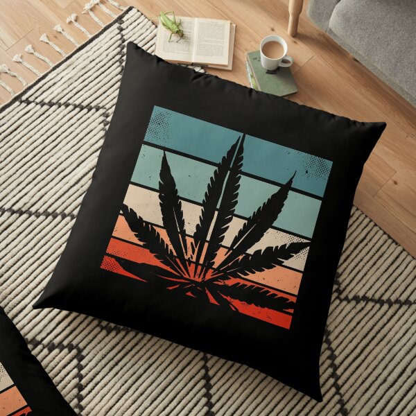 Retro Cannabis Floor Pillow
