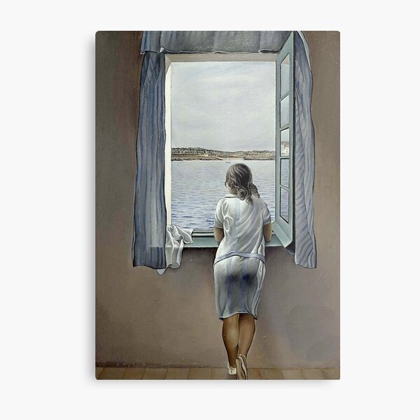WOMAN IN THE WINDOW Vintage 1925 Dali Metal Print