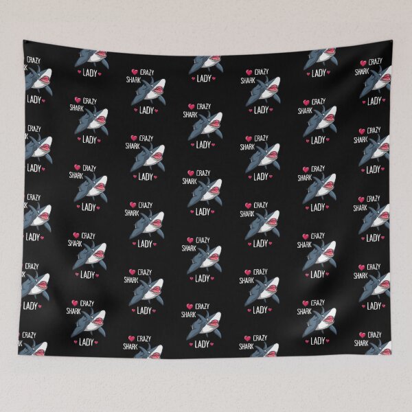Item preview, Crazy Shark Lady - Cool And Funny Gift For Shark Lovers designed and sold by anassrida.