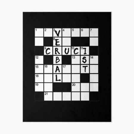 Ace Puzzler Funny Gift For People Who Love To Do Crossword Puzzles Cruciverbalist Art Board Print By Arttease Redbubble