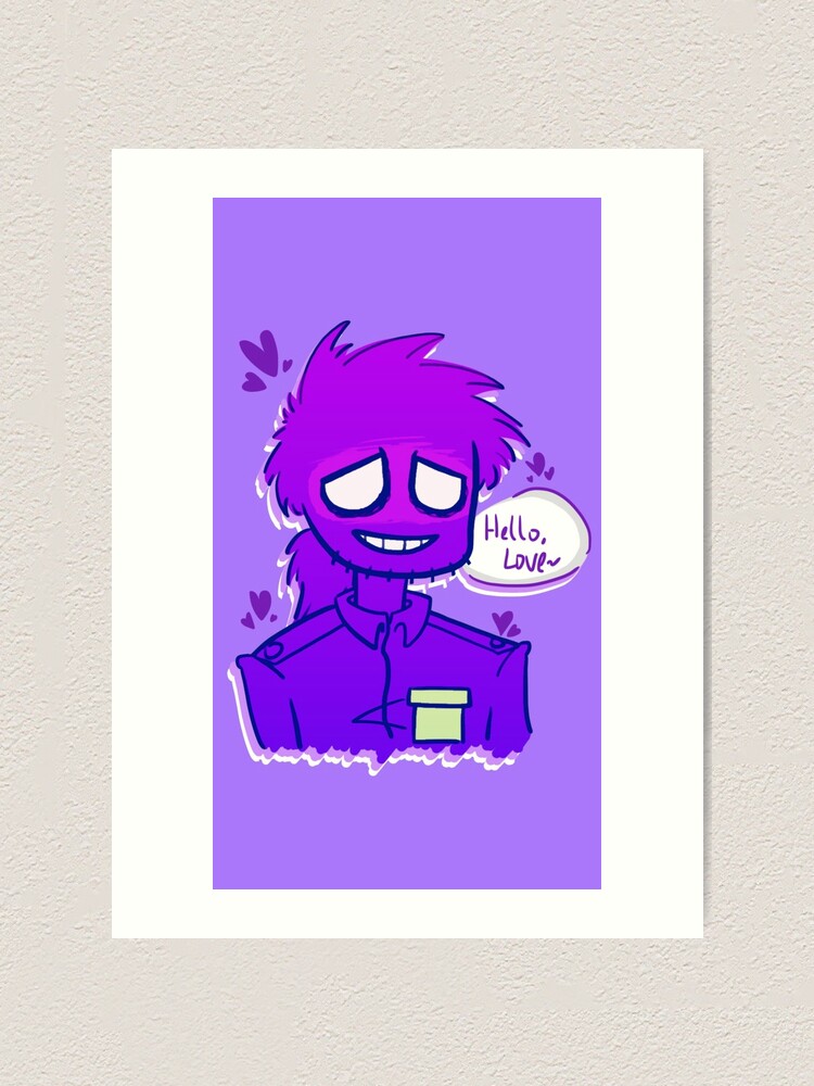 FNaF Purple Guy Hello, Love~ | Art Print