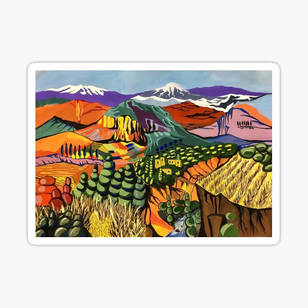 Landscape by Martiros Sarian Sticker