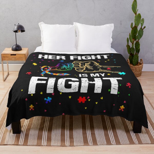 Item preview, Her Fight Is my Fight Autism Awareness Autism Mom designed and sold by LacyOrn.