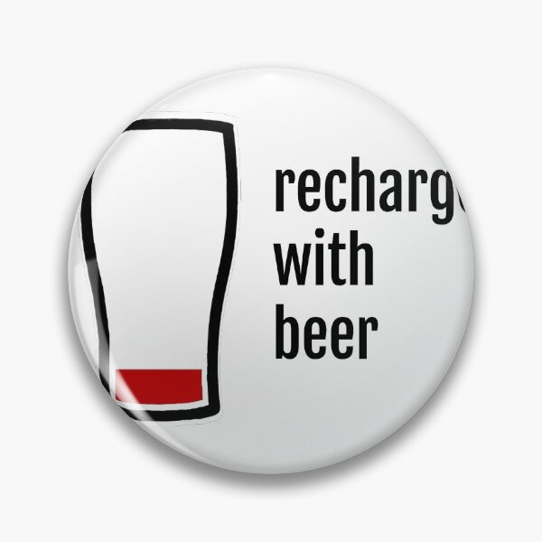 Item preview, Only Recharge With Beer, Craft Beer Pint Glass Brewer. Beer Lovers, Craft Lovers, For Him Low Battery Tee designed and sold by StaticTee.