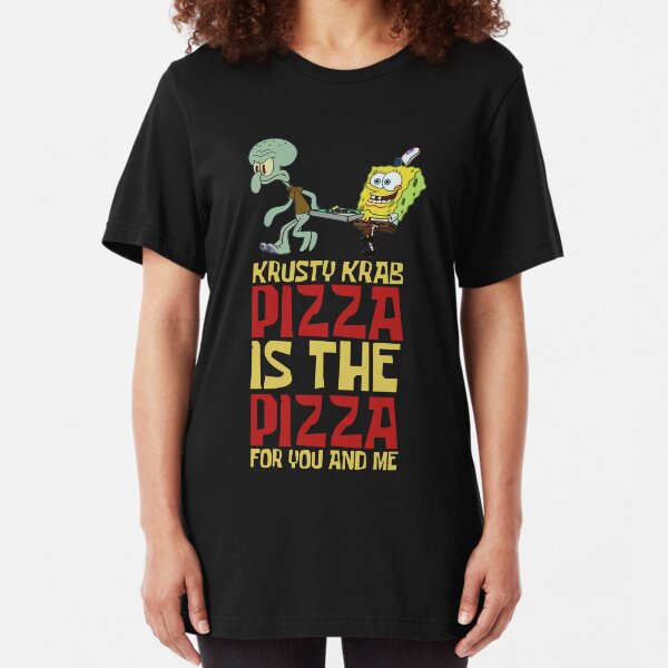 Krusty Krab Pizza - Spongebob Slim Fit T-Shirt