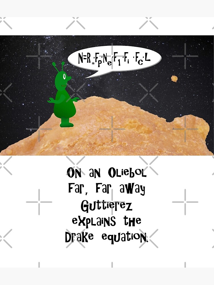 Disover Gutierrez explains the Drake equation. Premium Matte Vertical Poster