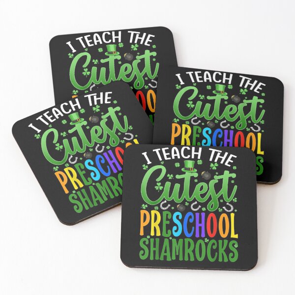 Item preview, I Teach The Cutest Preschool Shamrocks St Patrick's Day  designed and sold by servantdep.